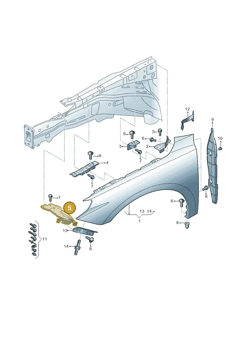 82A821135 — Audi A1 Sportback (2018-2025) diagram 592821000, position 5