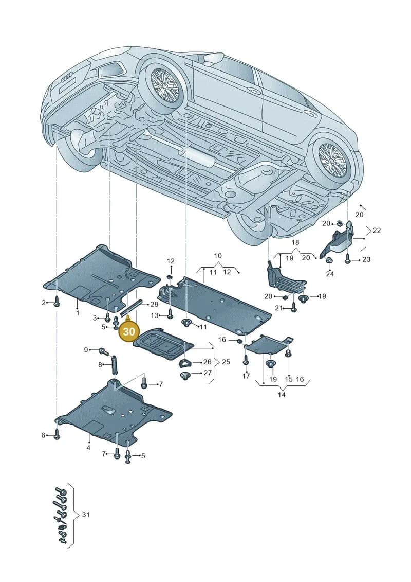 82A825455 — Audi A1 Sportback (2018-2025) diagram 592825000, position 30