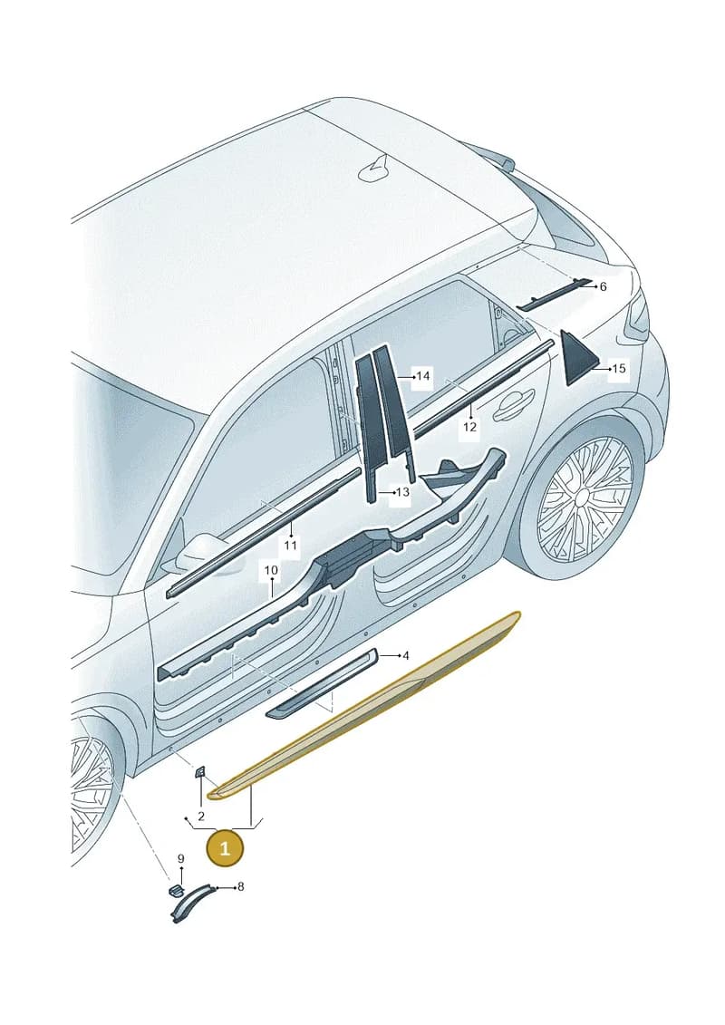 82A853931AGRU — Audi A1 Sportback (2018-2025) diagram 592853000, position 1