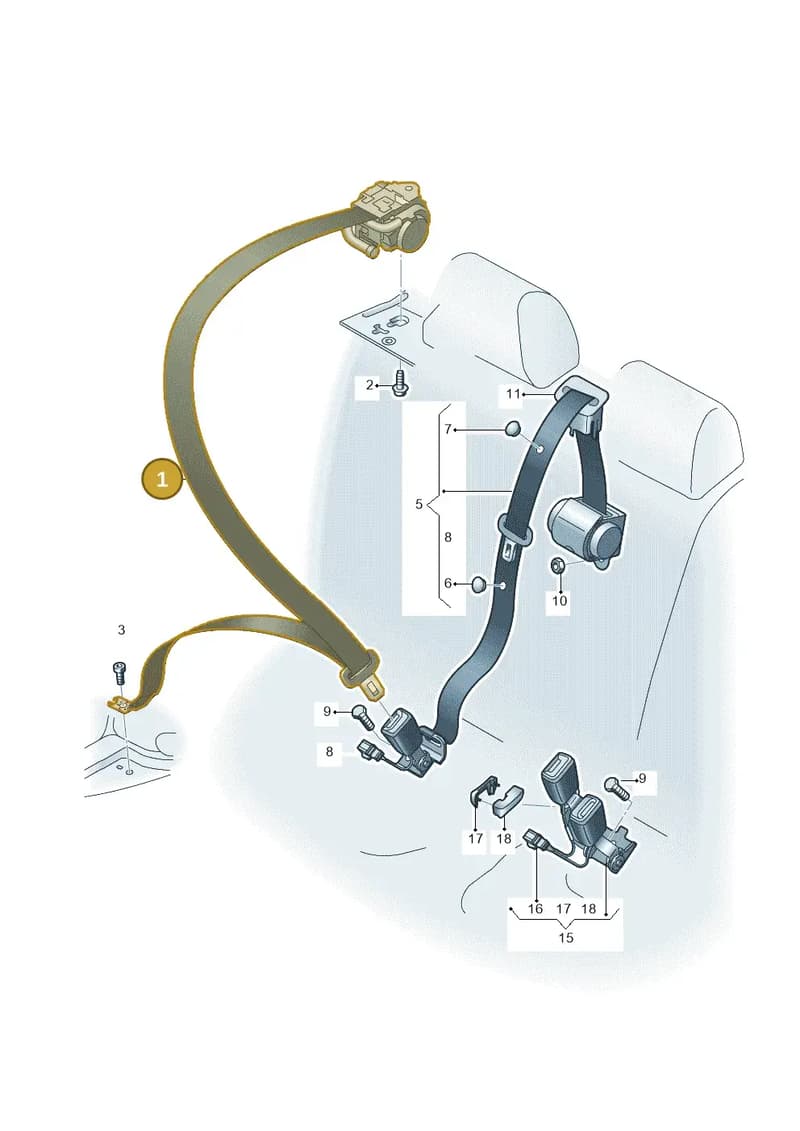 82A857805C041 — Audi A1 Sportback (2018-2025) diagram 592857700, position 1