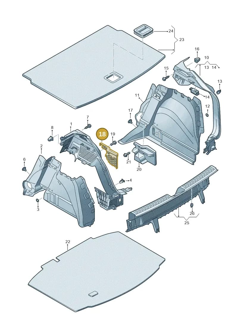 82A863423 — Audi A1 Sportback (2018-2025) diagram 592863800, position 18