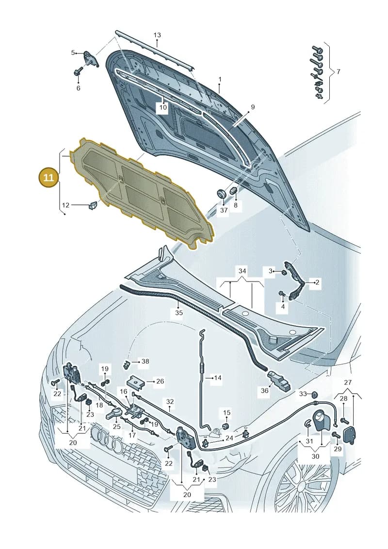 82A863831 — Audi A1 Sportback (2018-2025) diagram 592823000, position 11