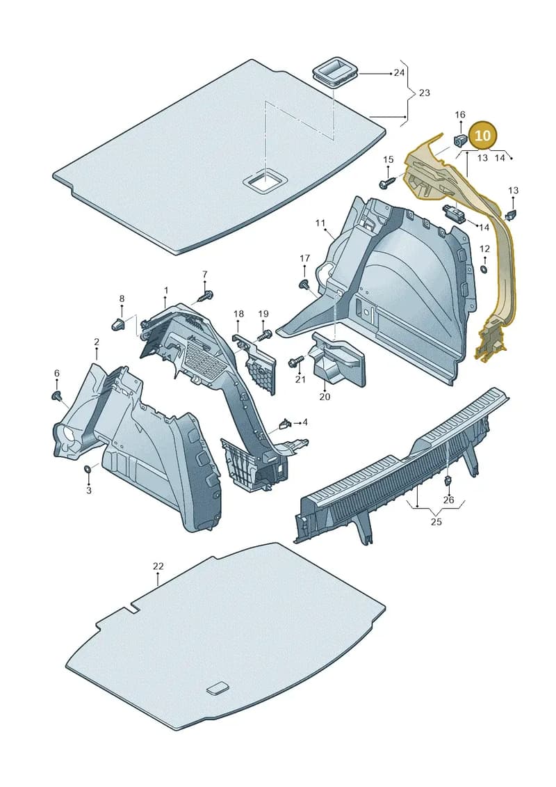 82A867762A4PK — Audi A1 Sportback (2018-2025) diagram 592863800, position 10
