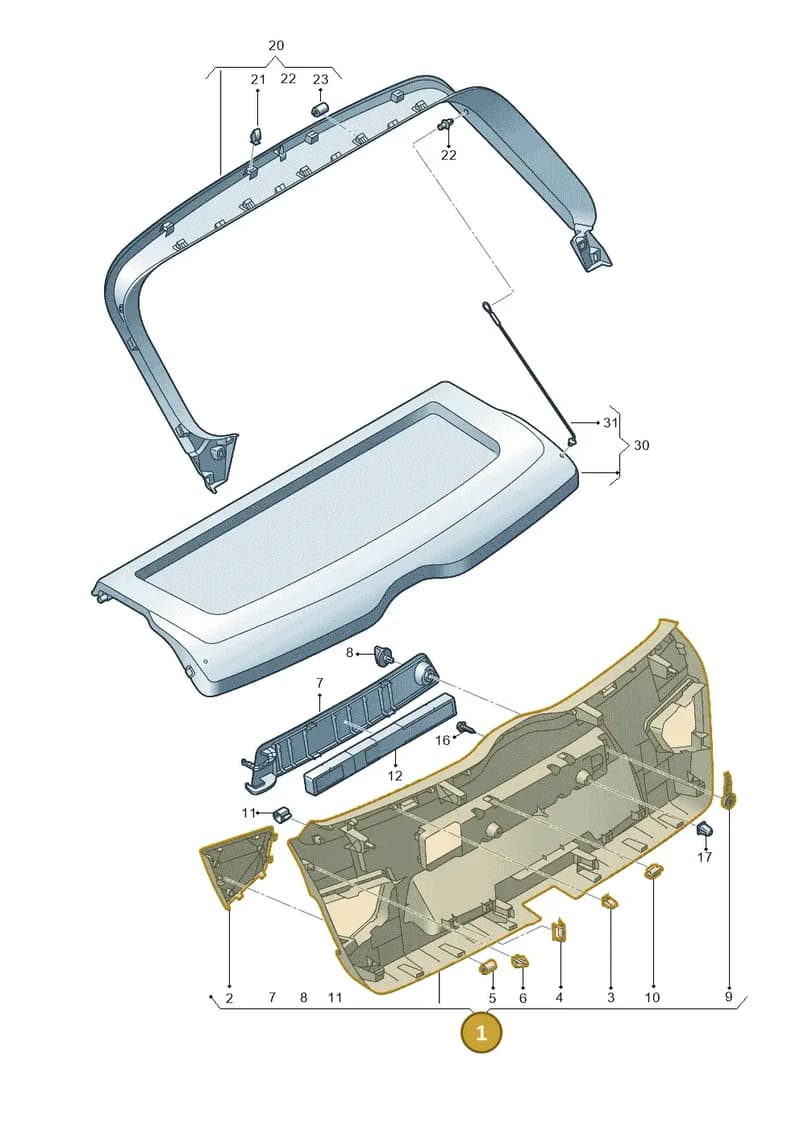 82A8679794PK — Audi A1 Sportback (2018-2025) diagram 592867900, position 1