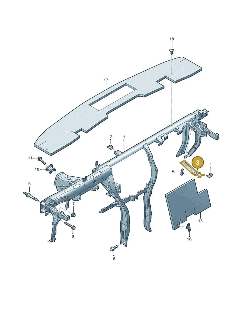 82A880354 — Audi A1 Sportback (2018-2025) diagram 592857000, position 3