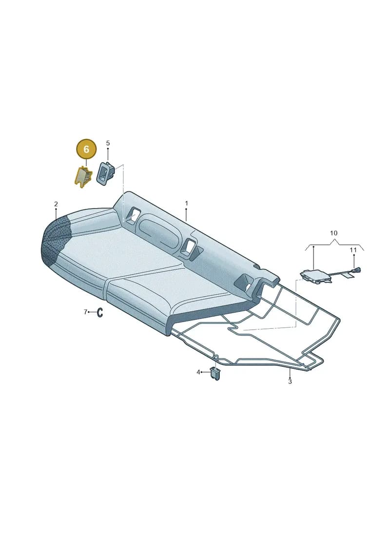 82A887187A82V — Audi A1 Sportback (2018-2025) diagram 592885000, position 6