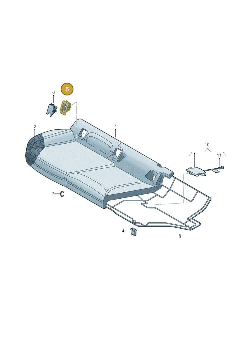 82A887233A82V — Audi A1 Sportback (2018-2025) diagram 592885000, position 5