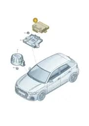 82A907159A Audi Control Unit for Impact Sound
