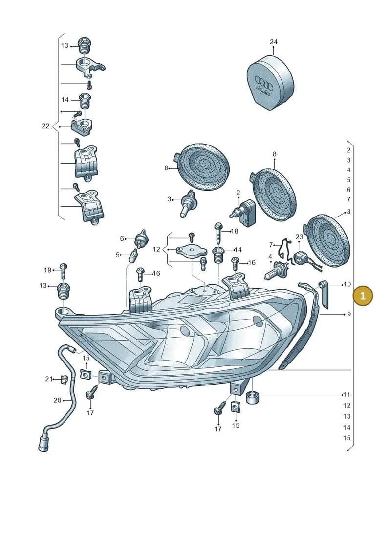82A941004A — Audi A1 Sportback (2018-2025) diagram 592941000, position 1