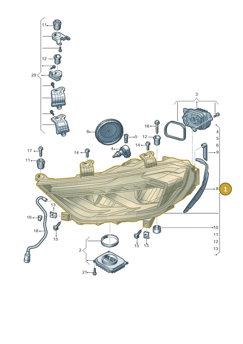 82A941774B — Audi A1 Sportback (2018-2025) diagram 592941050, position 1
