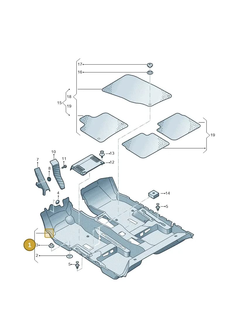 82B86336762U — Audi A1 Sportback (2018-2025) diagram 592863000, position 1
