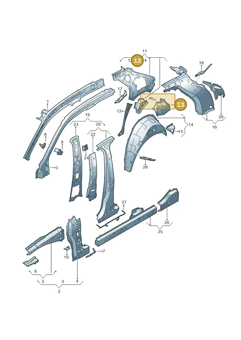 82G809321A — Audi A1 Sportback (2018-2025) diagram 592809000, position 13