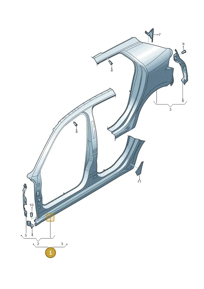 82G810076TA — Audi A1 Sportback (2018-2025) diagram 592809500, position 1