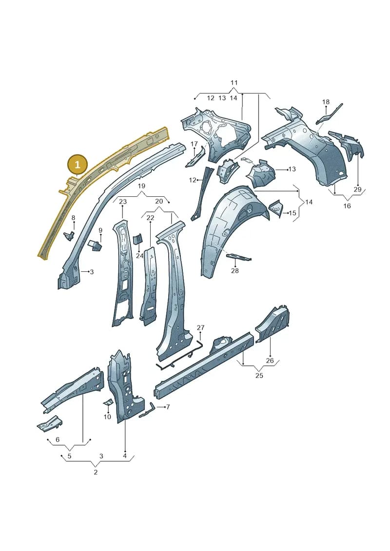 82G810179 — Audi A1 Sportback (2018-2025) diagram 592809000, position 1