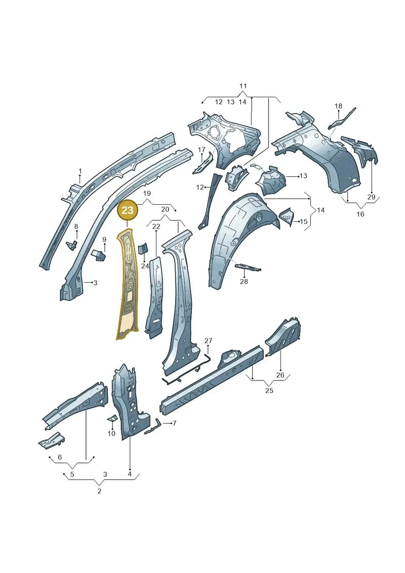 82G810200 — Audi A1 Sportback (2018-2025) diagram 592809000, position 23