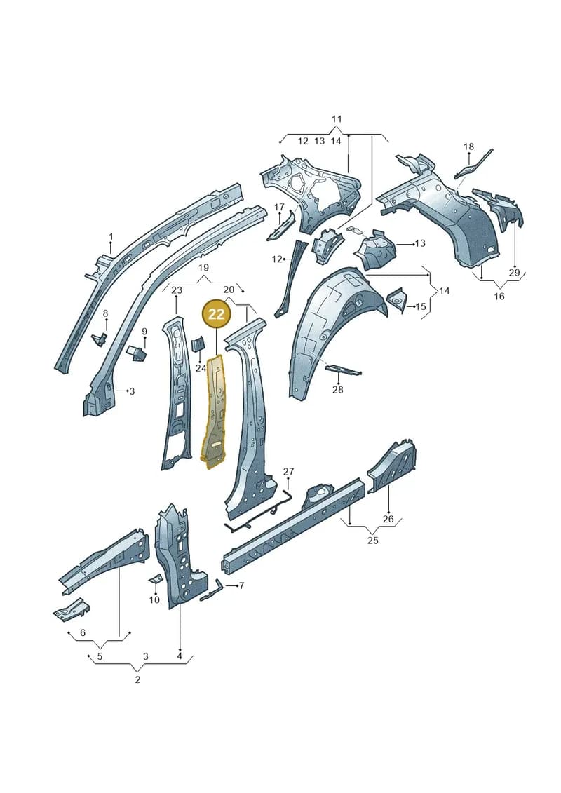 82G810212 — Audi A1 Sportback (2018-2025) diagram 592809000, position 22