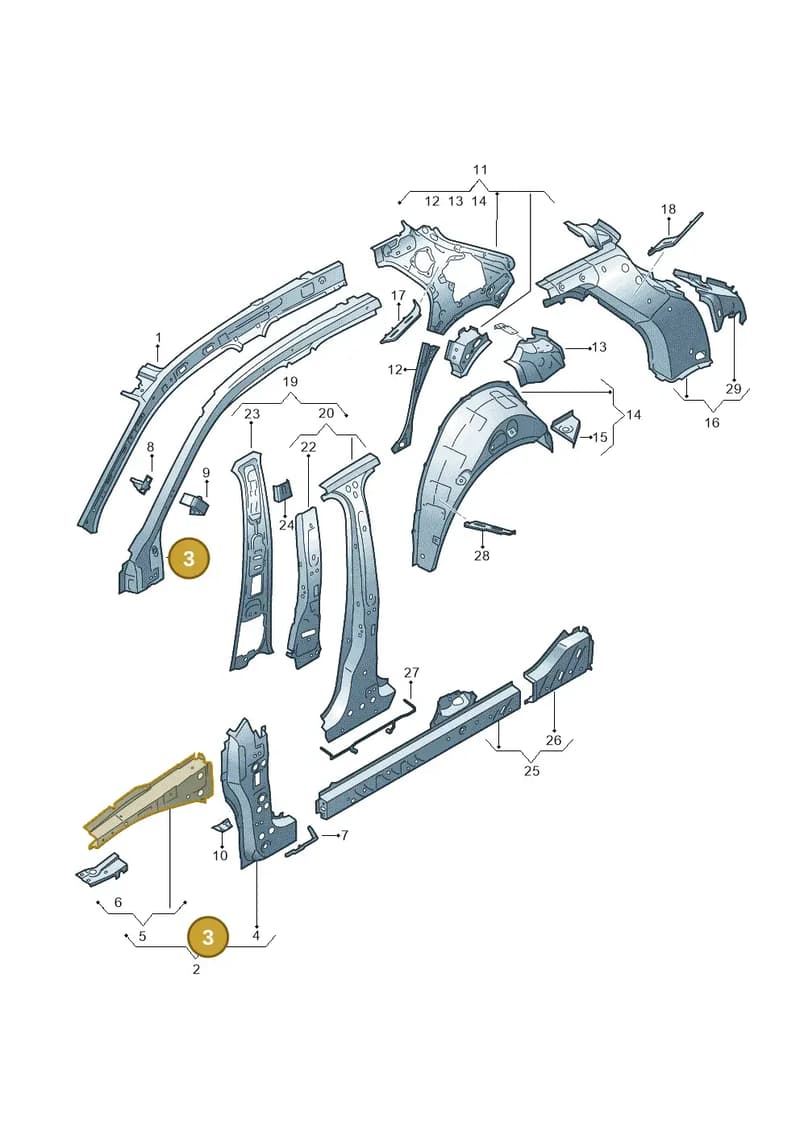 82G810284 — Audi A1 Sportback (2018-2025) diagram 592809000, position 3