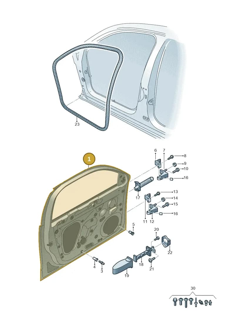 82G831051 — Audi A1 Sportback (2018-2025) diagram 592831010, position 1