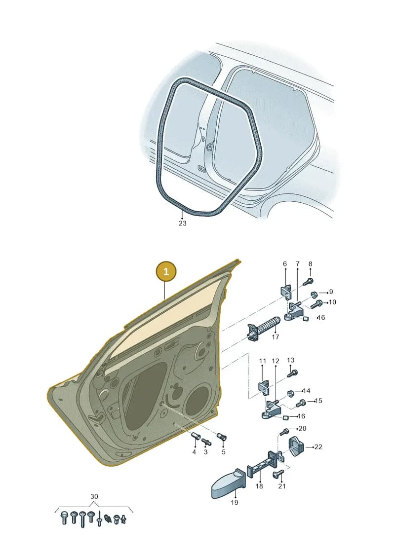 82G833052 — Audi A1 Sportback (2018-2025) diagram 592833010, position 1