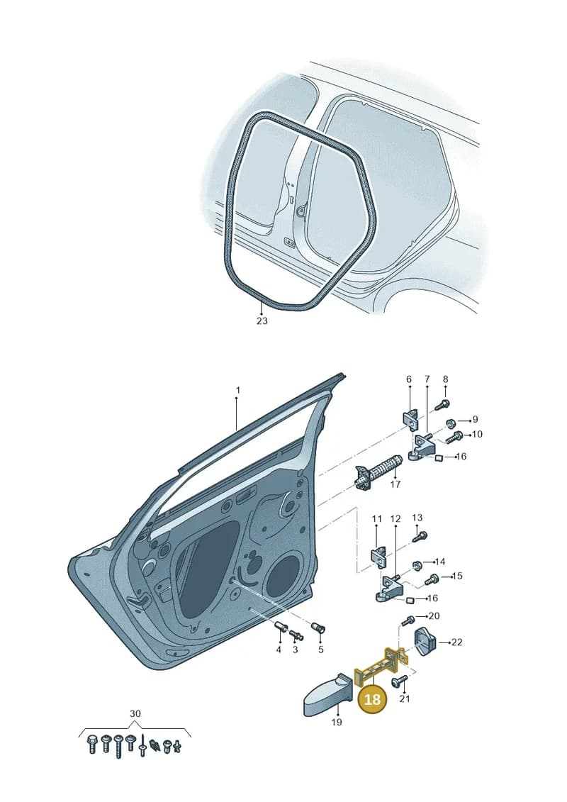 82G839249 — Audi A1 Sportback (2018-2025) diagram 592833010, position 18
