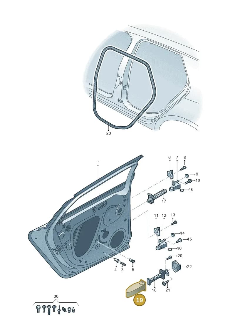 82G839267 — Audi A1 Sportback (2018-2025) diagram 592833010, position 19
