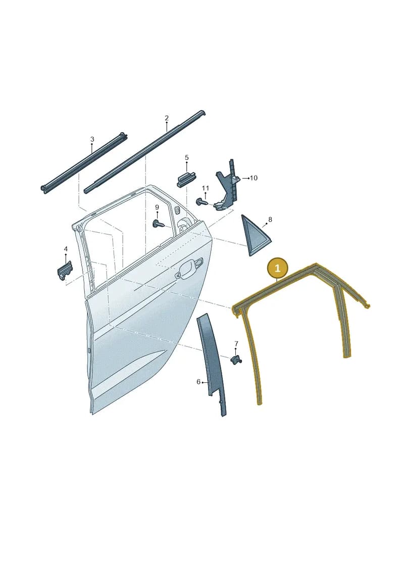 82G839440A — Audi A1 Sportback (2018-2025) diagram 592839040, position 1
