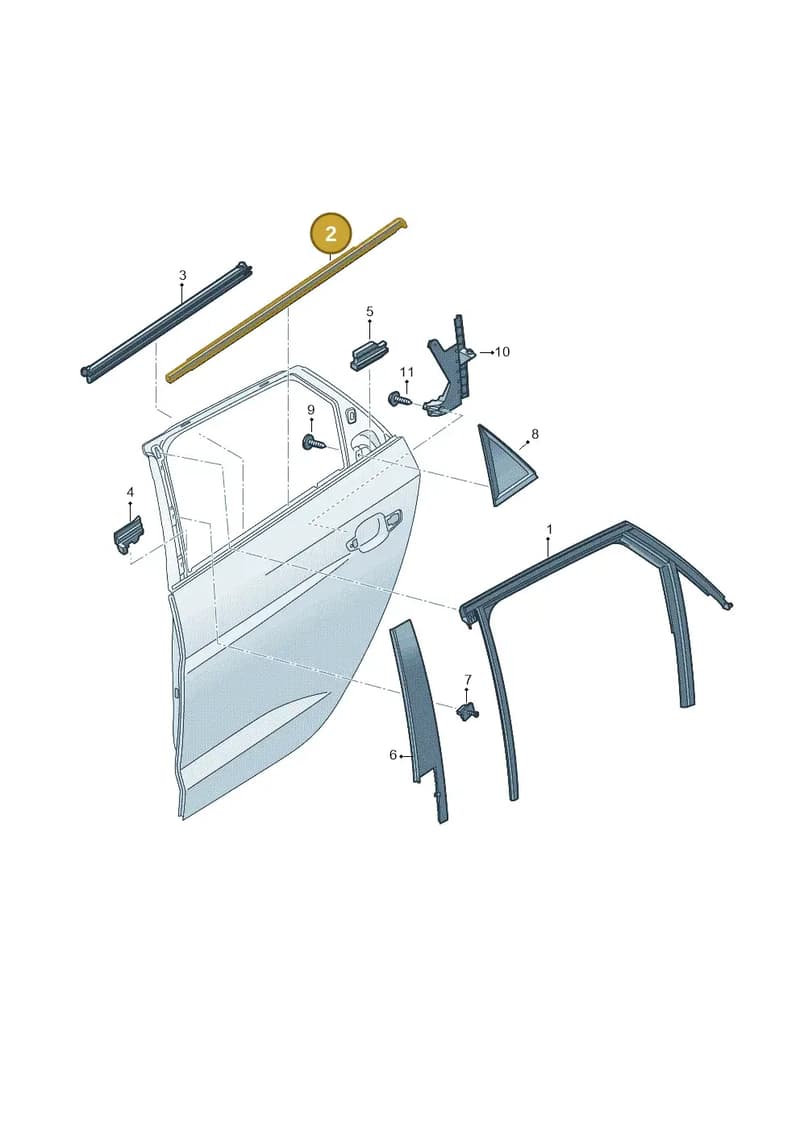 82G839477 — Audi A1 Sportback (2018-2025) diagram 592839040, position 2