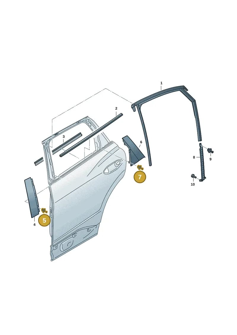 82G839829 — Audi Q4 Sportback (2021-2025) diagram 89a839040, position 5+7