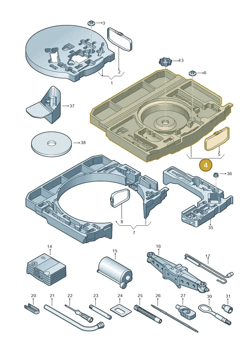83A012109K — Audi Q3 (2018-2025) diagram 597011010, position 4