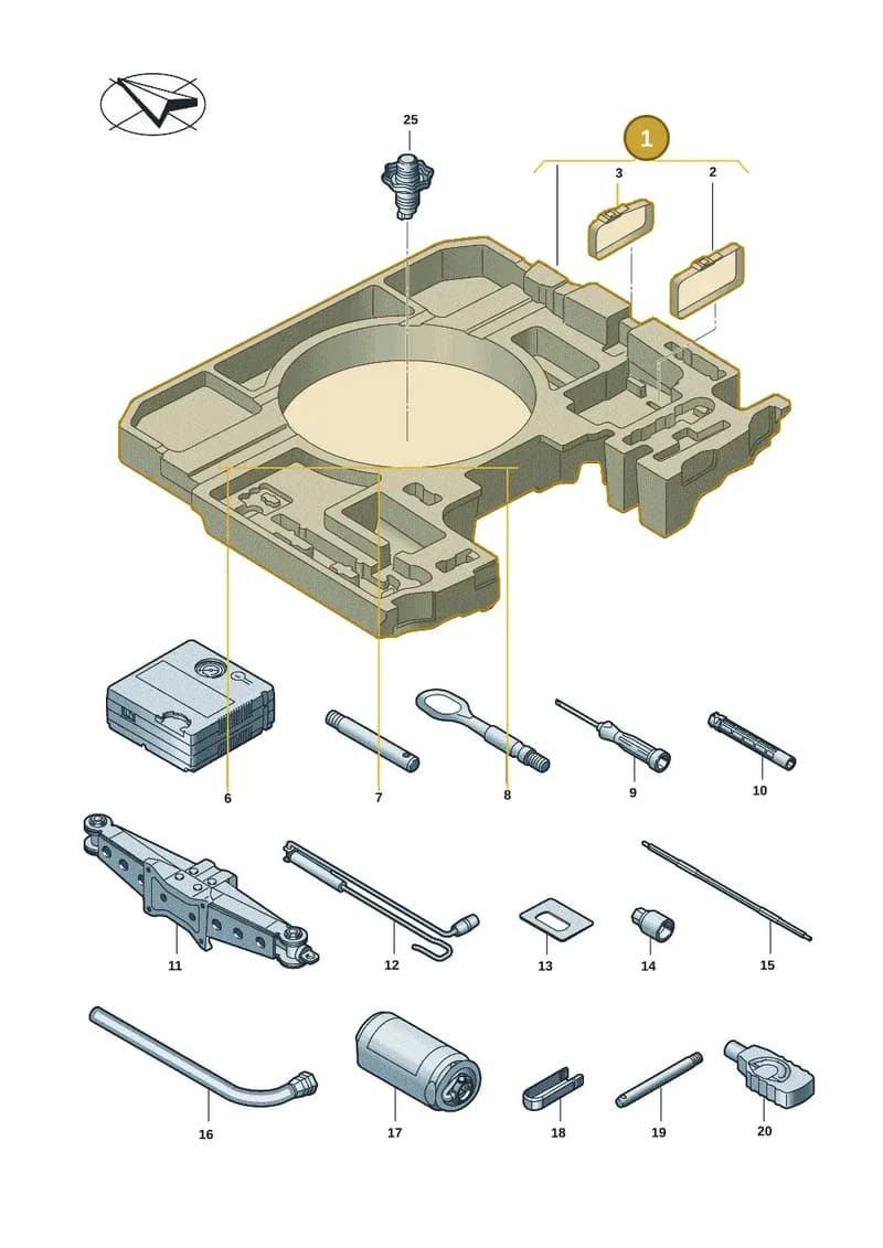 83A012109Q — Audi RS Q3 Sportback (2019-2024) diagram f3z011100, position 1