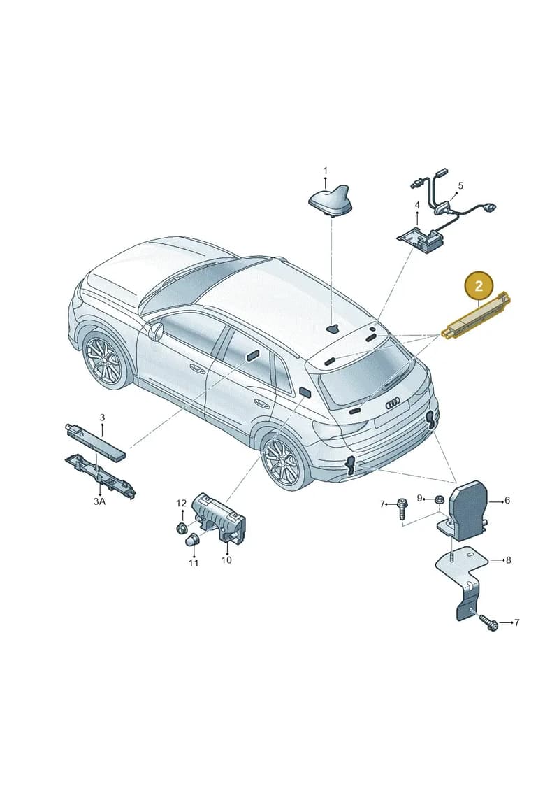 83A035225 — Audi RS Q3 Sportback (2019-2024) diagram 597035100, position 2