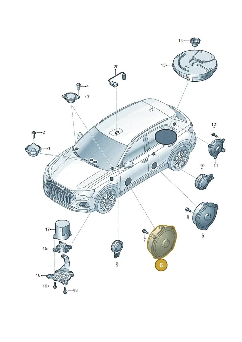 83A035415A — Audi RS Q3 Sportback (2019-2024) diagram 597035350, position 6
