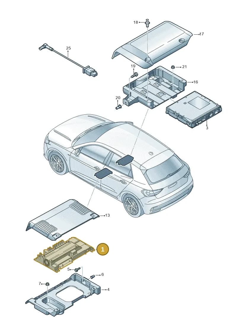83A035465 — Audi A1 Sportback (2018-2025) diagram 592035400, position 1