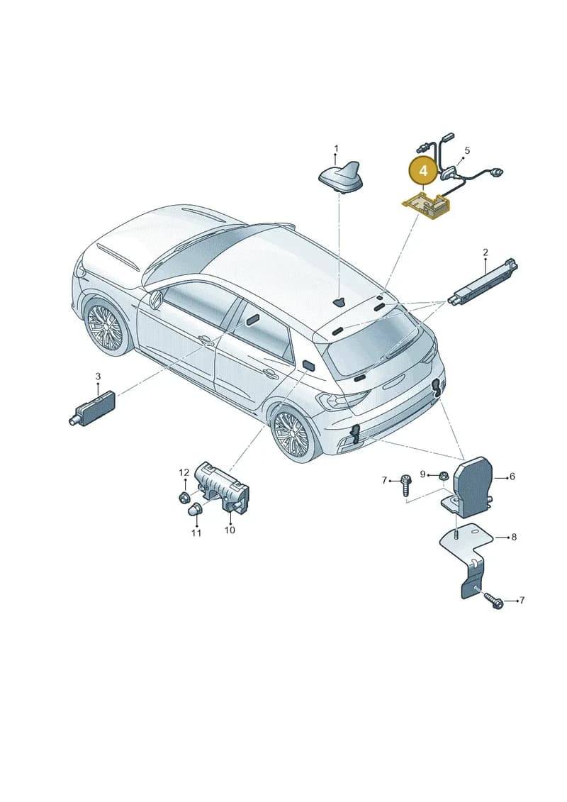 83A035502 — Audi A1 Sportback (2018-2025) diagram 592035100, position 4