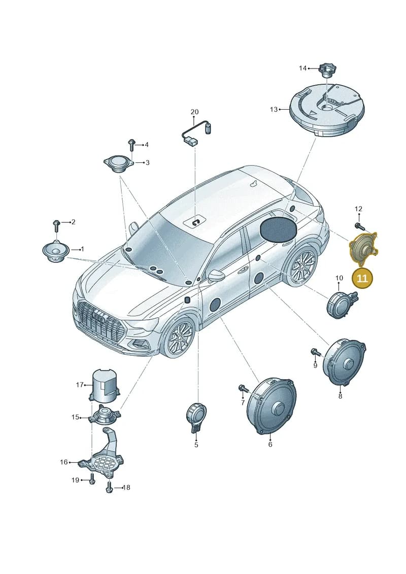 83A035709 — Audi RS Q3 Sportback (2019-2024) diagram 597035350, position 11