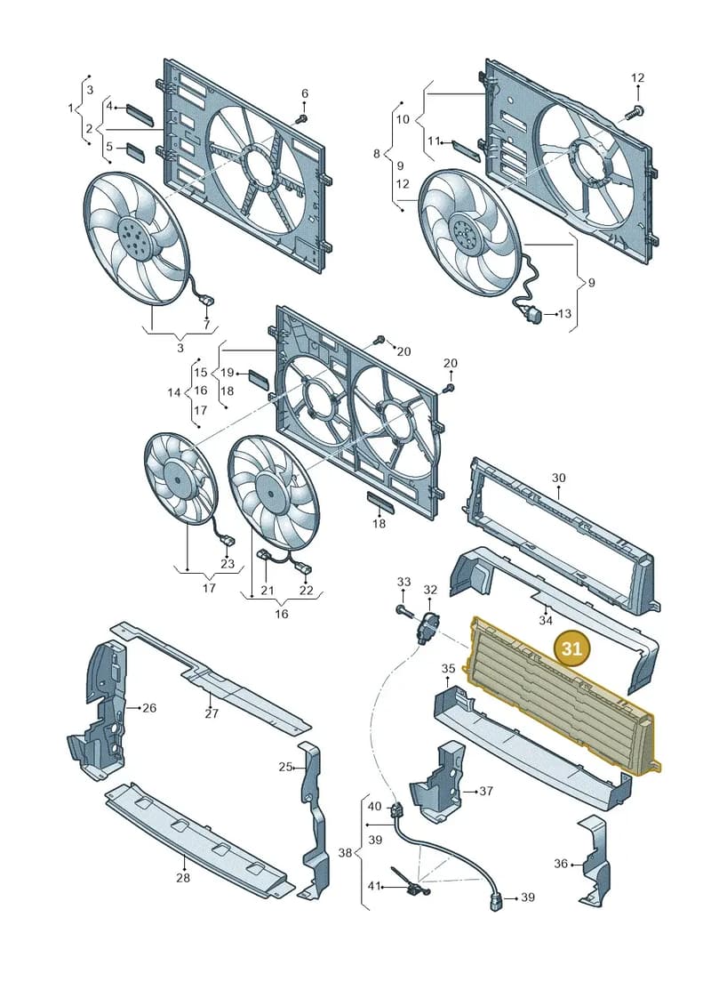 83A121223 — Audi Q3 (2018-2025) diagram 597121920, position 31