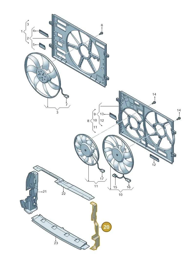 83A121283 — Audi Q3 (2018-2025) diagram 597121900, position 20