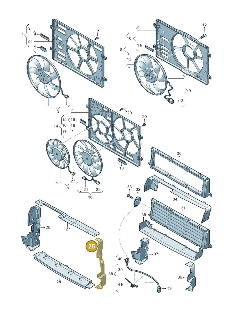 83A121283 — Audi Q3 (2018-2025) diagram 597121920, position 25