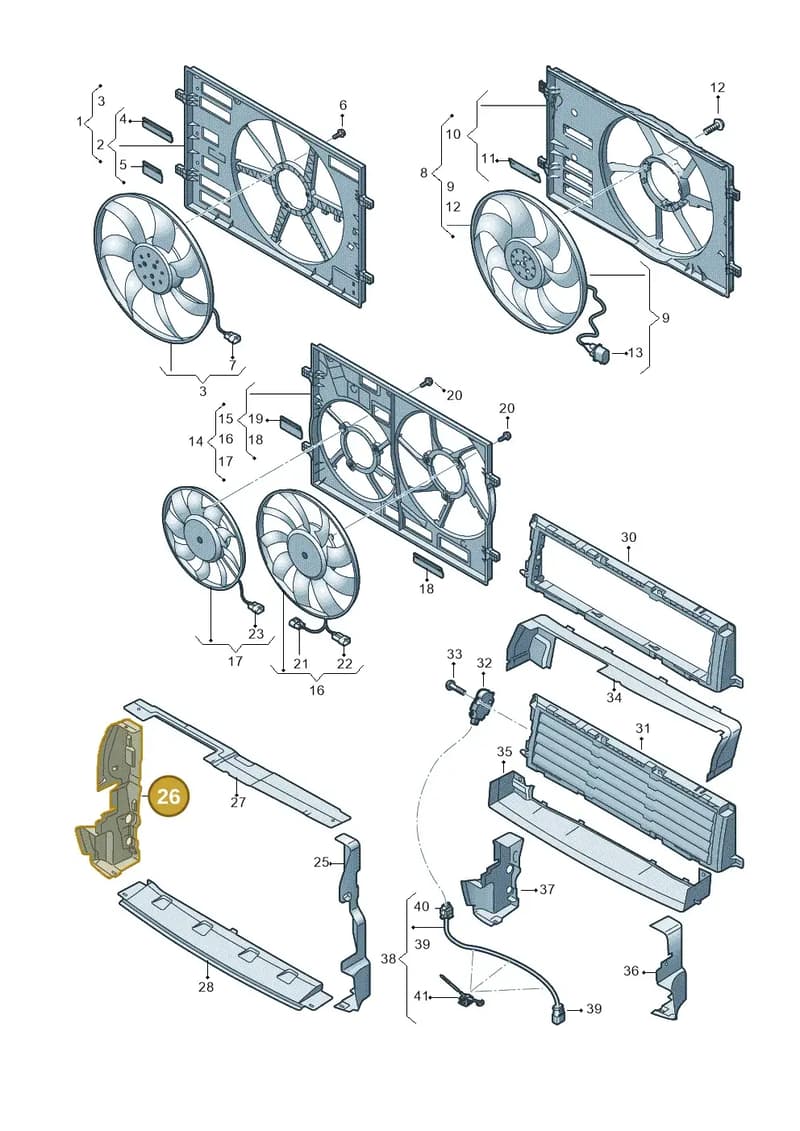 83A121284 — Audi Q3 (2018-2025) diagram 597121920, position 26