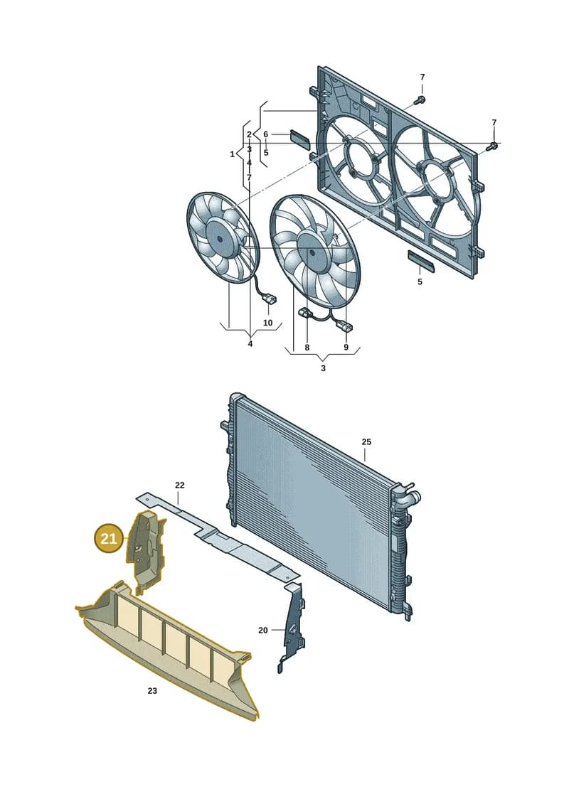 83A121284N — Audi RS Q3 Sportback (2019-2024) diagram f3z121900, position 21