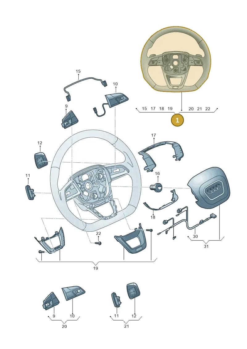 83A419091ARBSJ — Audi RS Q3 Sportback (2019-2024) diagram 859419200, position 1
