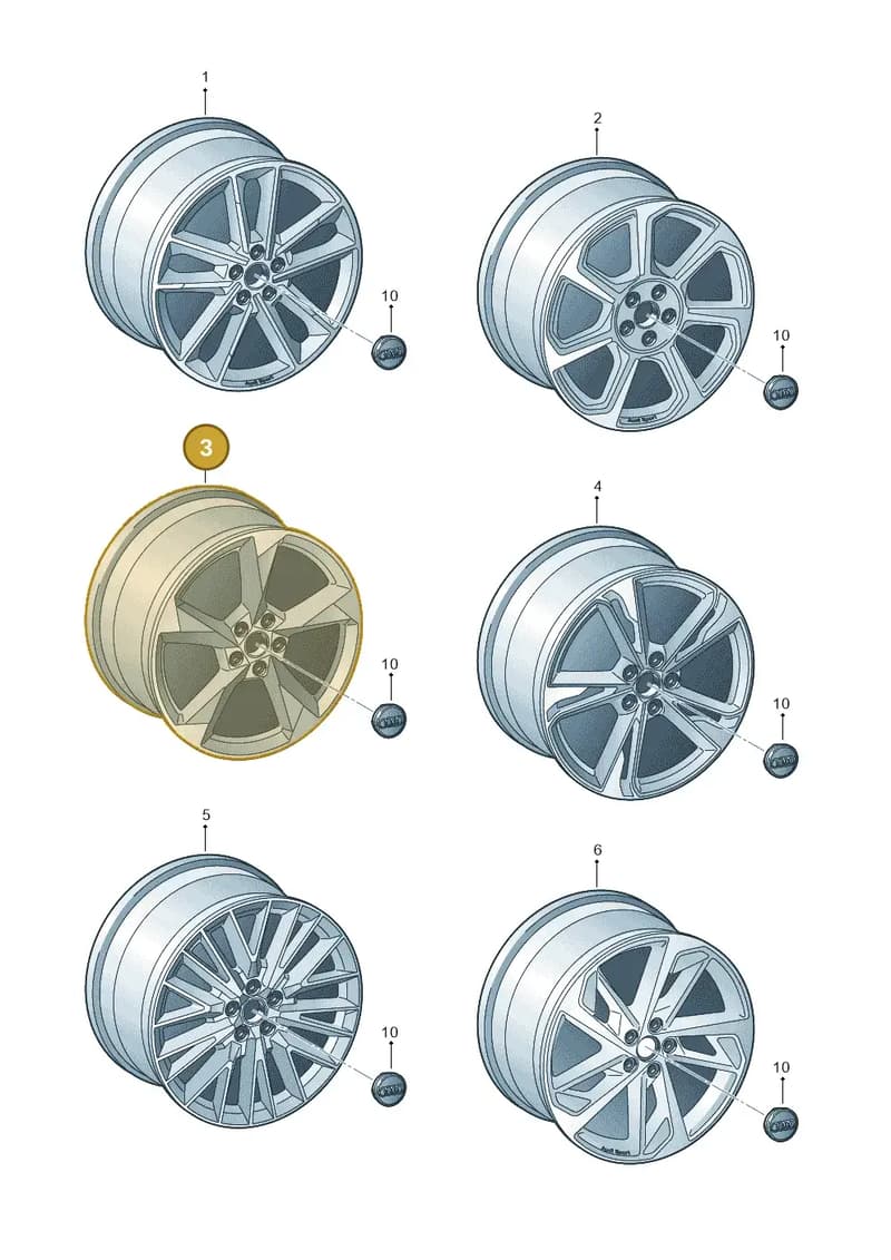 83A601025N — Audi Q3 (2018-2025) diagram 597601900, position 3