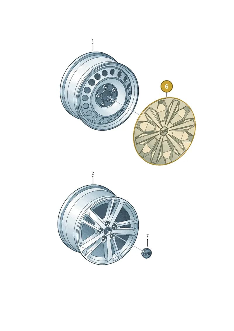 83A601147 — Audi Q3 (2018-2025) diagram 597601700, position 6