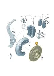 83A615301D Audi Ceramic Brake Disc (Vented)