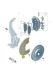 83A615312 Audi Cover Plate for Brake Disc