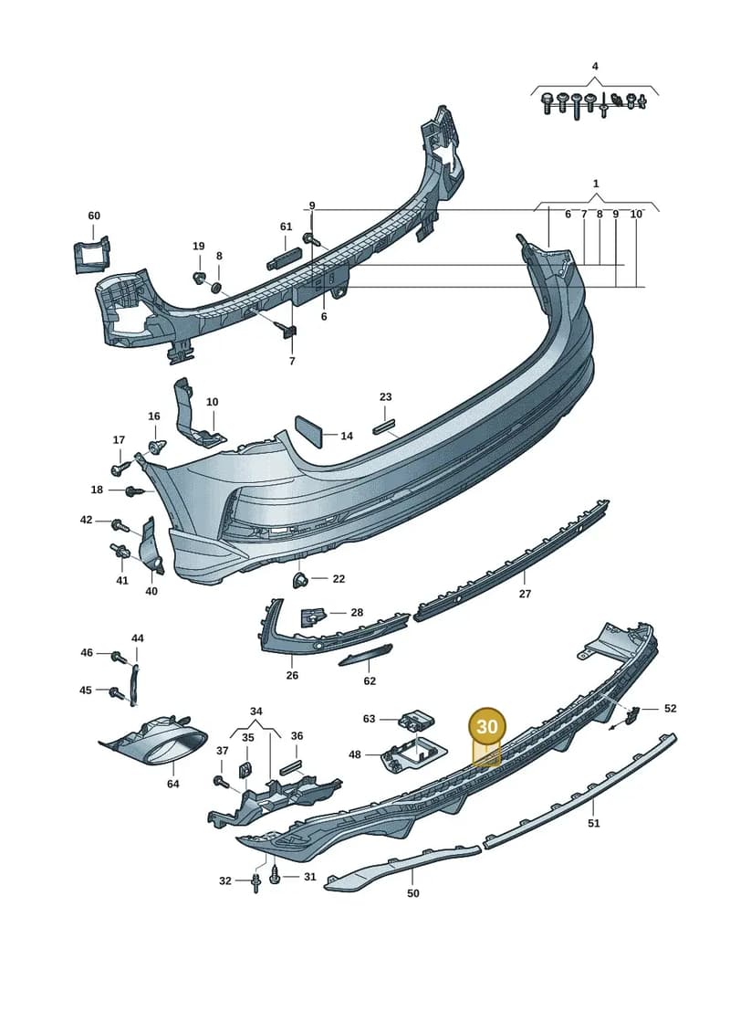 83A807568D9B9 — Audi RS Q3 Sportback (2019-2024) diagram f3z807700, position 30