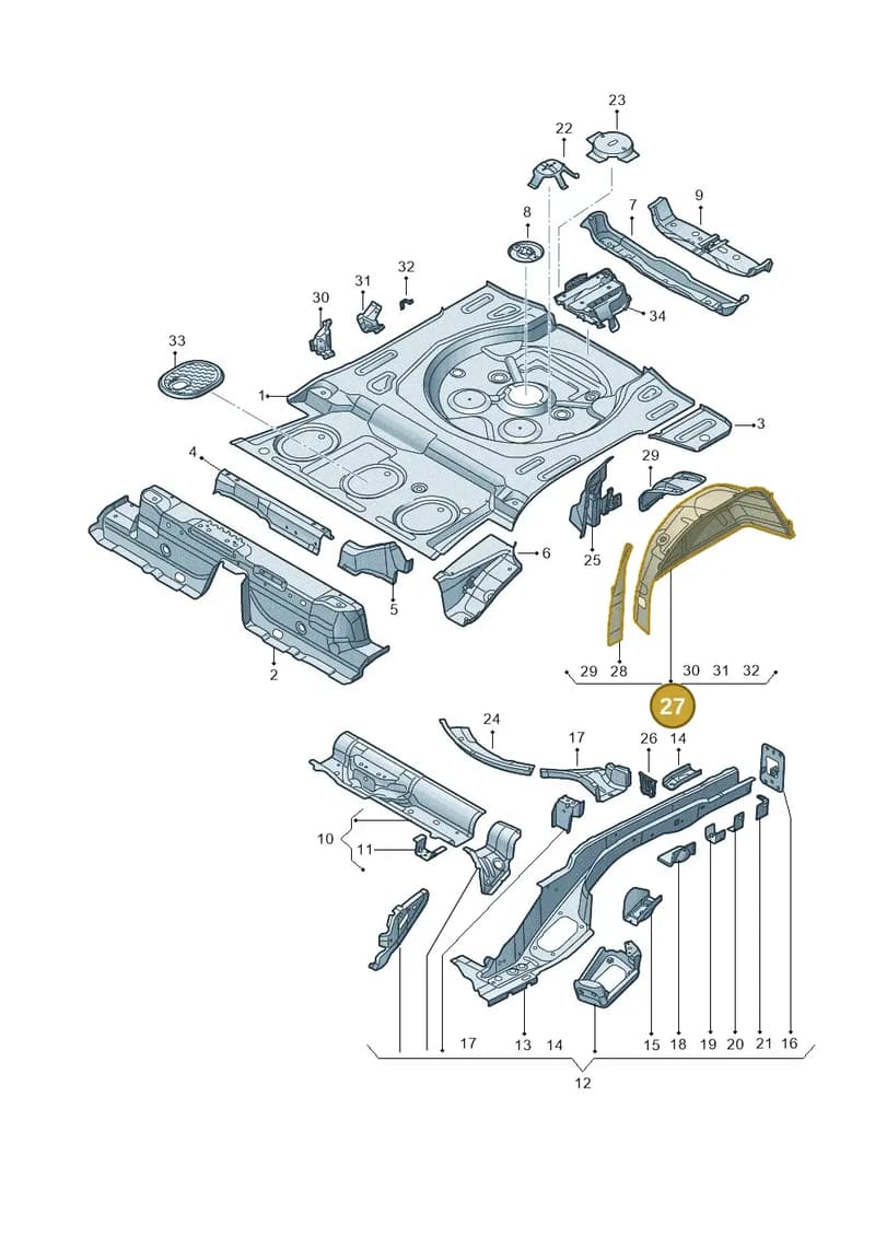 83A809851C — Audi RS Q3 Sportback (2019-2024) diagram 597803500, position 27
