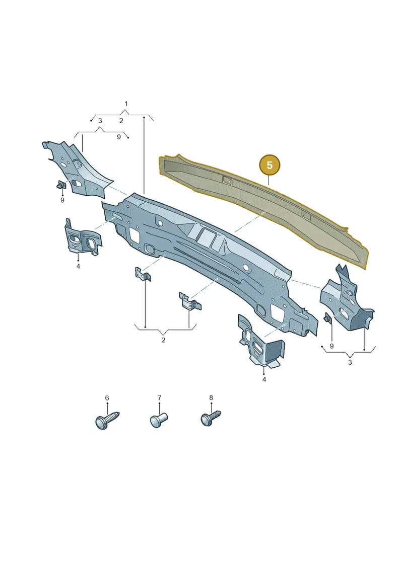 83A813307 — Audi RS Q3 Sportback (2019-2024) diagram 597813000, position 5