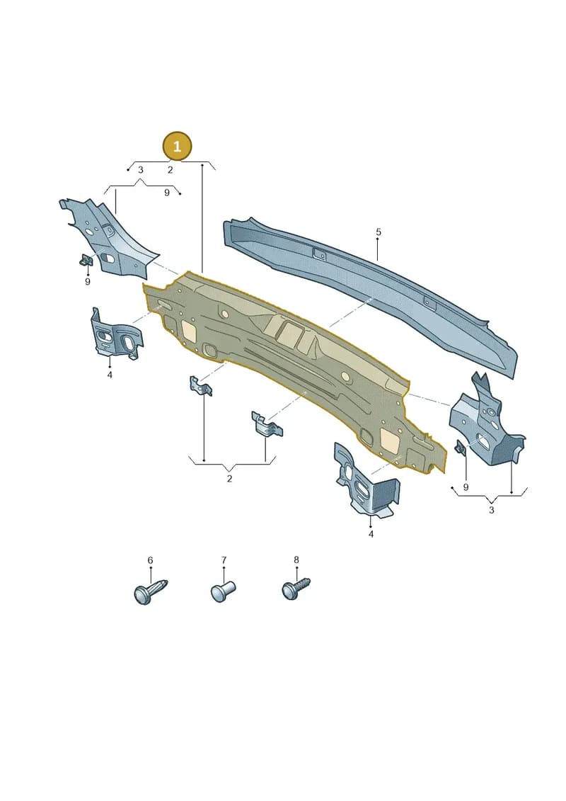 83A813331B — Audi RS Q3 Sportback (2019-2024) diagram 597813000, position 1