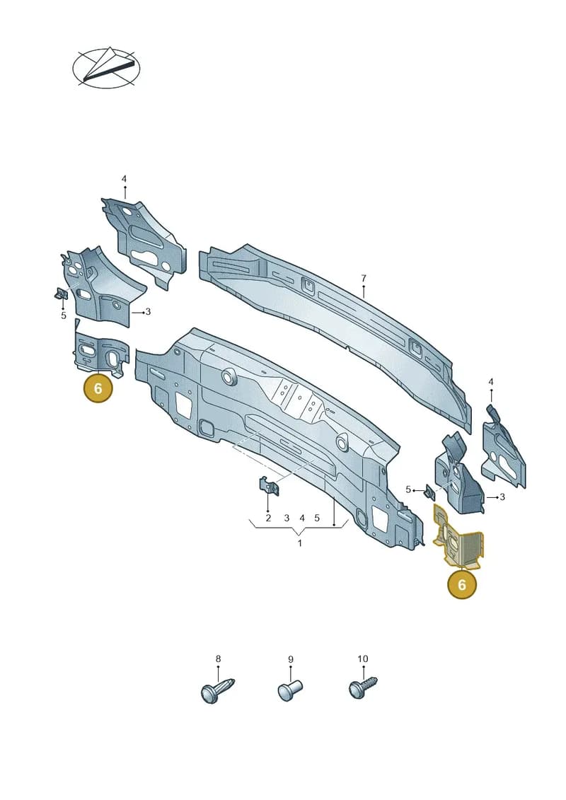 83A813562A — Audi RS Q3 Sportback (2019-2024) diagram 597813010, position 6